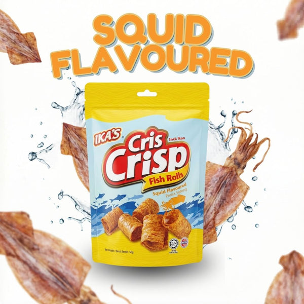 Ikas Criscrisp Fish Rolls Squid Flavour 50g