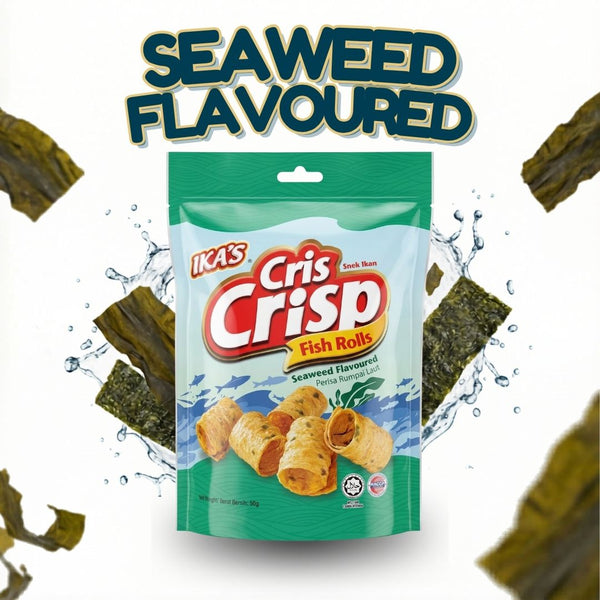 Ikas Criscrisp Fish Rolls Seaweed Flavour 50g