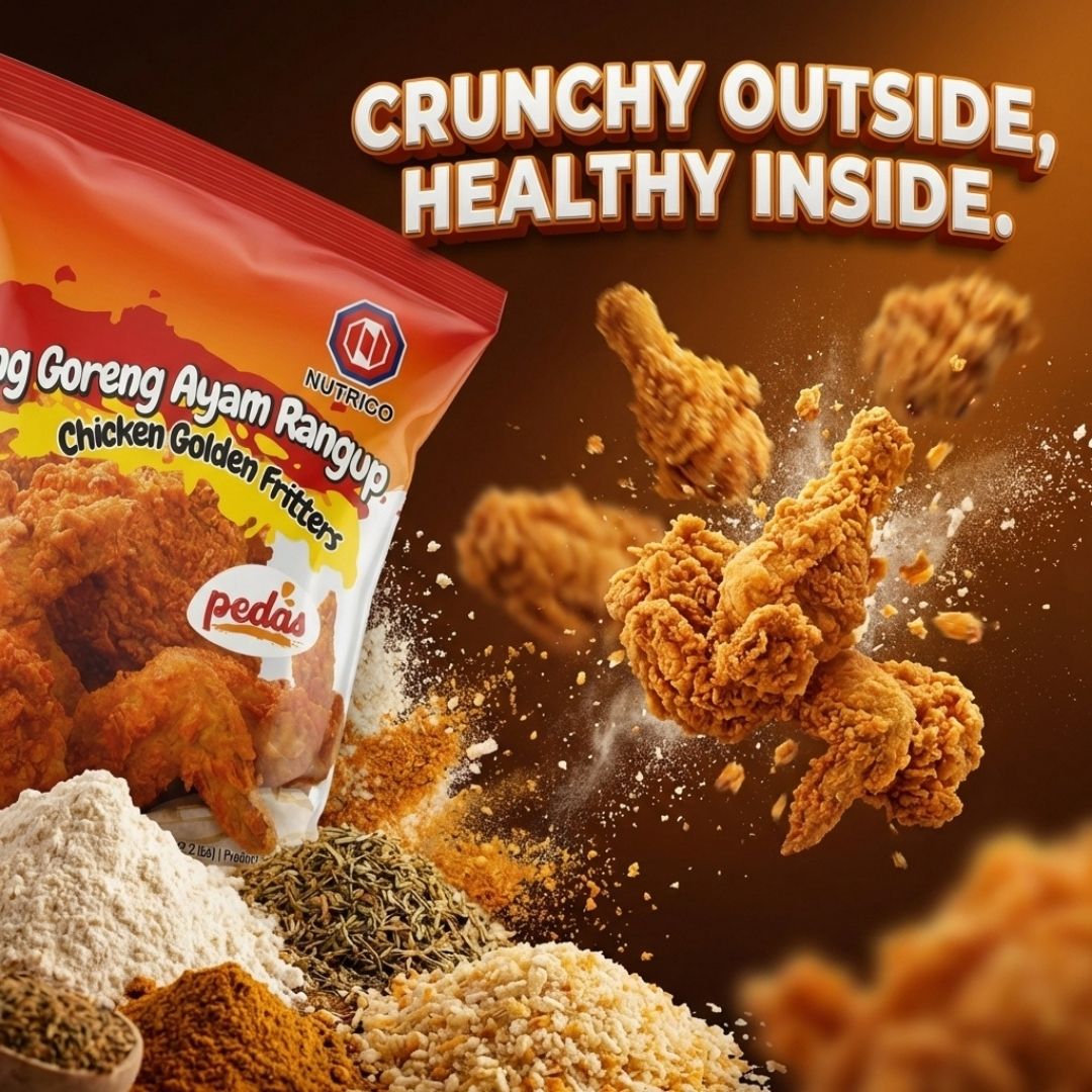 Nutrico Chicken Golden Fritters - Spicy 1kg